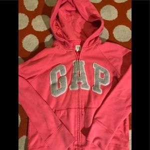 hot pink zip up sweater